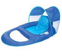 SwimWays Spring Float Recliner + Canopy Reloj Azul - Radio (Reloj)