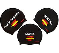 Swimxwin Raquel | Gorro de Silicona Personalizado con tu Nombre | Gorro de Natación| Alta Comodidad y aderencia | Diseño y Estilo Italiano