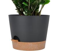 SwinDuck Maceta Grande de riego automático de 12 Pulgadas, Maceta cilíndrica de plástico con depósito Profundo de 60 onzas y platillo para Plantas de Interior y Exterior, Flores, Plantas de Interior,
