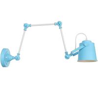 Swing Arm Wall Lamp Colorful Metal Wall Lights Adjustable Wall Industrial Reading Lights Retro Wall Lantern(White)(Onecolor)