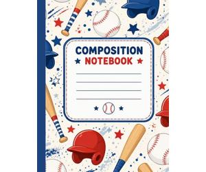 Swing Batter Composition Notebook: Wide-Ruled, 100 Pages