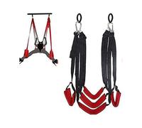 Swing Belt Upgraded Version 5 Pad Couple Posture Auxiliary Swing Fun Adult Supplies Black Red