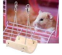 Swing de Hámster Mascota, bambú Mini Suspensión B Antihiamante de Animales Pequeños Swing Madera Juguetes Colgantes Colgantes Diseño Balance de Ejercicios de Hamaca Animal Accesorios de Cama de Jaula