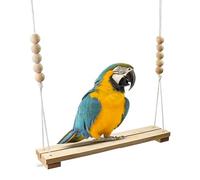 Swing de pollo - Accesorio de gallinero de madera natural para poleas y pollitos, decoración del hábitat de jardín para ejercicio, del estrés y enriquecimiento en Le