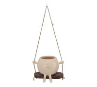 Swing Face Planter Pot, Cute Swing Hanging Head Planter, Outdoor Swinging Plant Pot Decor, DIY Gift Decorative Novelty Planter