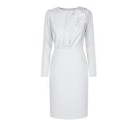 Swing Fashion Bridget | Weiß | M Swing Moda Mujer Elegante lápiz Negocios Tubo Festivo Fiesta Coctel | Vestidos de época | Longitud de la Rodilla | Manga Larga | Blanco (38)
