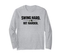 Swing Hard Hit Harder papá lanzando Hacha de leñador Manga Larga