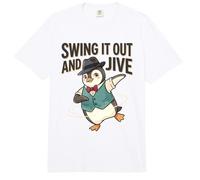 Swing It out Y Jive Lover Vibes Dancing Penguin Dance Club Comfort Colors Adult Heavyweight T-Shirt