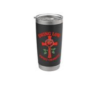 Swing Low Sweet Chariot Cruz y Rosa Motivo Vaso térmico de acero inoxidable de doble pared