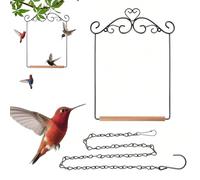 Swing Metal & Wood con Cadena 70 cm - Raga de Lápices Ninfhessittich hangable Swing para inseparable, Ara & Sittiche | Jaula y Parque Infantil Interior y Exterior