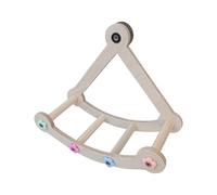 -Swing Set - Perca de pájaro, hamaca de madera divertida | Juguete interactivo de jaula para el uso de mascotas, accesorio de escalada natural para pájaros pequeños, que se combina con el
