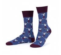 Swing Shot Strike - Calcetines de golf divertidos para hombre, 1 par, color azul, talla 4-7