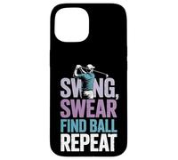 Swing Swear Find Dad Golf Best Dad by Par Funny Par Golfing Carcasa para iPhone 15