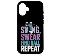 Swing Swear Find Dad Golf Best Dad by Par Funny Par Golfing Carcasa para iPhone 16
