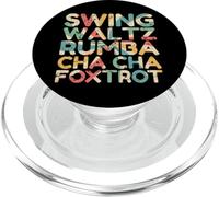 Swing Waltz Rumba Cha Cha Foxtrot, diseño retro PopSockets PopGrip para MagSafe