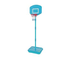 Swingball Baloncesto para Todas Las Superficies, Azul, Actividades al Aire Libre, Juegos de jardín, aro de Baloncesto, Adecuado para Todos a Partir de 6 años