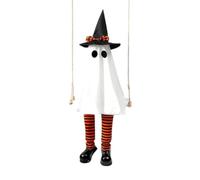 Swinging Ghost - 72 Inch Halloween Hanging Lighted Witch Hat Decor