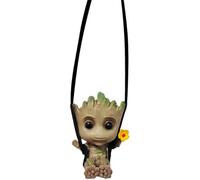 Swinging Groot Decoración de Coche de Resina para Colgar Accesorios Lindos para Colgar en el Interior del Coche, Colgante Espejo retrovisor de Coche, Accesorios de decoración