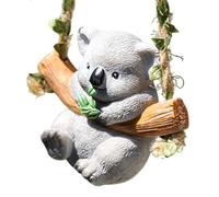 Swinging Koala Bear | Estatuas del jardín de decoración del Paisaje | Ornamento de jardín de estatuas de Animales, versátil Exquisita decoración de Patio Colgante para el Patio, el Porche, balcón