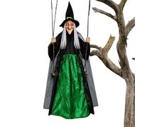 Swinging Witch Halloween Decor - 5.91ft Hangable Spooky Scary Gothic Props