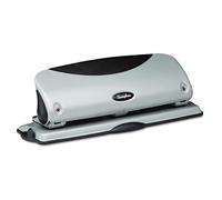 Swingline 74063 - Perforadora de escritorio de 12 hojas, agujeros de 9/32 pulgadas, color negro y plateado