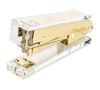 Swingline Grapadora compacta de acrílico transparente dorado, capacidad de 20 hojas, media tira, grapadora de escritorio transparente (S700000A)