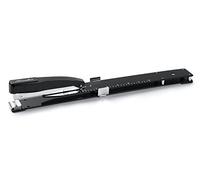 Swingline Grapadora resistente con regla integrada y guía de papel de bloqueo ajustable, de largo alcance, para suministros de oficina o casa, hasta 20 hojas de papel de oficina, negra (S7034121P)