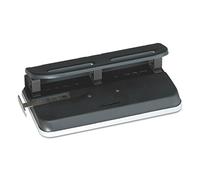 Swingline Perforadora de 2 a 7 agujeros, semiajustable, perforadora resistente, fácil de tocar, capacidad de perforación de 24 hojas, negro (74150)