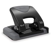 Swingline Perforadora de 2 agujeros, SmartTouch con guía de borde, capacidad de perforación de 20 hojas, requiere poca fuerza, negro/gris, paquete de 6 (74135CS)