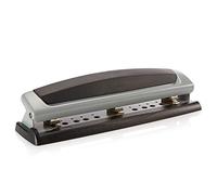 Swingline - Perforadora de papel de escritorio, perforadora, Precision Pro, ajustable, 2 - 3 agujeros, capacidad de perforación de 10 hojas, color negro y plateado (74037)