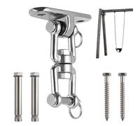 Swingset Brackets, Heavy Duty Swing Hangers, 4.84 * 3.74 * 1.38inches 304 Stainless Steel Swing Hooks, 360° Rotating Hardware, Sway Set Mounting Brackets