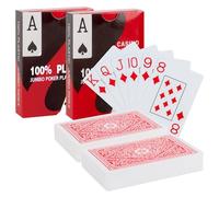 SWINILAYA 2 Pack Baraja de Póker - HD Naipes de Plástico Impermeables - Cartas de Lujo para Texas Hold'em, Blackjack y Juegos de Casino