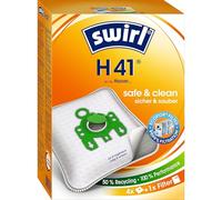 Swirl 4010000000000 Bolsas de aspiradora X4 H 41 MicroPor Plus, Materias primas, Blanco