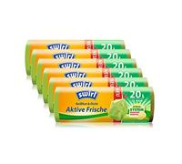SWIRL bolsa anti-olor de basura, 20 litros, los absorbentes de olor, (6X12) piezas por rollo, blanco