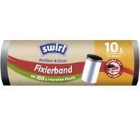 Swirl® Bolsa de basura con cinta de fijación, 10 L, resistente a desgarros y estancos, bolsas de basura y soporte para bolsas de basura