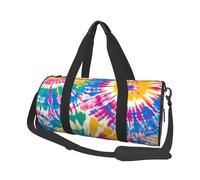 Swirl - Bolsa de lona de viaje con diseño de teñido anudado, colorida bolsa de gimnasio para hombres y mujeres, bolsa deportiva, equipaje de mano para viajes de fin de semana, trabajo, camping