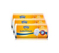 Swirl Bolsas de basura con cordón, 3 rollos, color blanco