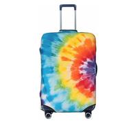 Swirl - Funda protectora de maleta con diseño de teñido anudado, fundas elásticas bohemias para equipaje, antiarañazos, a prueba de polvo, se adapta a 22-24 pulgadas, multicolor, XL