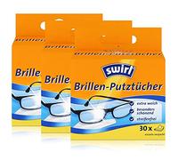 Swirl Toallitas para gafas Bombón 30 paños – antivaho, extra suave, sin rayas – 3 uds