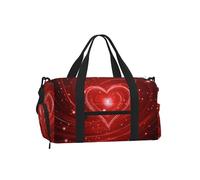 Swirl Heart - Bolsa de deporte para hombres y mujeres, bolsa de viaje de fin de semana con compartimento para zapatos, resistente al agua, para deportes, baile, yoga, bolsa de mano