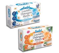 Swirl - Paquete de sábanas de detergente para lavandería: aroma fresco y tropical, 40 sábanas ecológicas, no biológicas para lavar fácilmente y sin desorden Great British Home