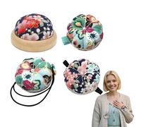 SwirlColor Alfileteros Costura, 4 Piezas Adorable Kit de Alfiletero con Forma de Calabaza Cojín de Alfiler Asequible para Máquina de Coser Alfileres de Aguja para Tienda de Costura a Mano