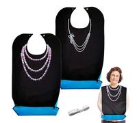 SwirlColor Babero Adulto Impermeable Lavables, 2 Piezas Babero para Personas Mayores Impermeables y Reutilizables Baberos Adultos para Comer Baberos para Mujer Adultos Persona Mayor