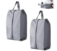 SwirlColor Bolsa Zapatos Viaje, 2 Piezas Grande de Bolsa para Zapatos de Viaje Impermeable Bolsas de Zapatos con Cremallera Bolsas de Zapatos multifunción a Prueba de Polvo -Gris