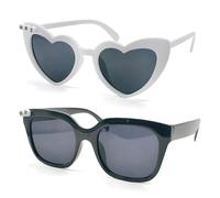 SwirlColor Gafas en forma de corazón, gafas en forma de corazón de moda especialmente diseñadas para novios y novios, gafas de sol en forma de corazón de mujer, muy adecuadas para bodas al aire libre