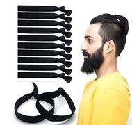 SwirlColor Gomas de Pelo, 10 Piezas Elástico Pelo Gomas de Pelo Hombre de Nudo Ancho con Cabello Largo Gomas Pelo Negras Sin Dañar Las Trenzas de Cola de Caballo Rizadas y Densas
