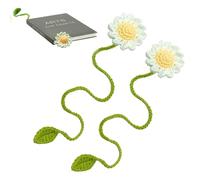 SwirlColor marcapaginas originales, 2 piezas marcapáginas flores de ganchillo de margaritas encantadoras marcapáginas para manualidades regalos para lectores