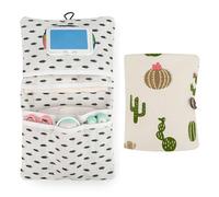 SwirlColor organizador pañales, madres portátiles y reutilizables con nappy pouch on the go pañal toallas de papel húmedas bolsas de pañales organizer (Cactus)