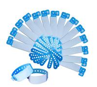 SwirlColor Pulsera Identificación Niños, 100 Pieza brazaletes Desechables Impermeables Pulseras para Eventos ID de PVC Pulsera de Seguridad- (Niño, Azul)