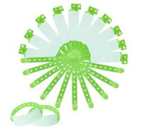 SwirlColor Pulseras Identificacion para Adultos, 100 Pieza Pulseras Muñequeras Desechables para Eventos PVC para Adolescentes Pulsera de identificación Seguridad - Adulto, Verde